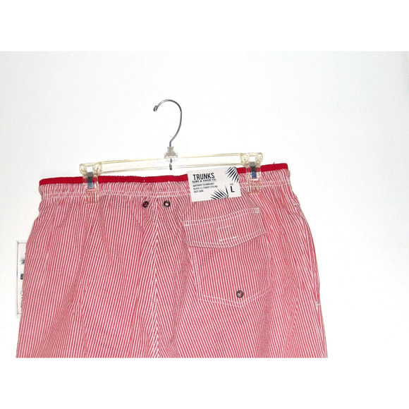 NWT Surf & Swim Trunks Stripped‎ Mesh Lined Seersucker Men's L/ orig $48 - Picture 2 of 4